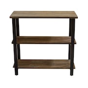 ALATERRE FURNITURE Pomona 31"H 2-Shelf Metal and Solid Wood Under-Window Bookcase AMBA1420